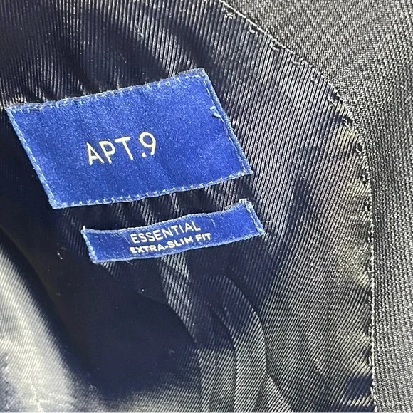 Apt. 9 Essential Extra Slim Fit Navy Blazer Jacket Men’s 42R Dress Coat - Picture 6 of 8